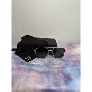 PX Polarized Aviator Style Sunglasses Rose‎ Gold Black Metal Frame